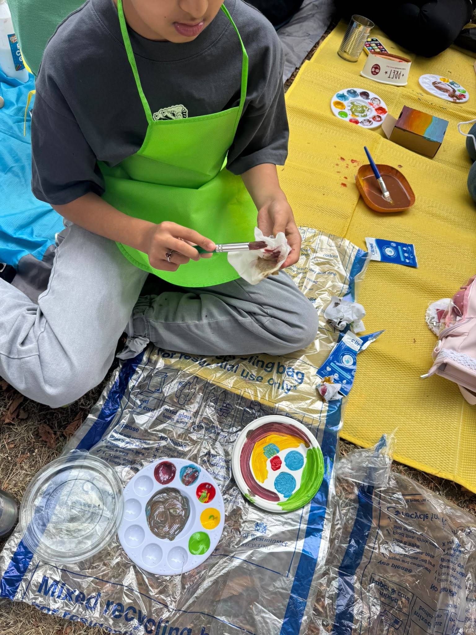 Sorting plastics and materials for crafts