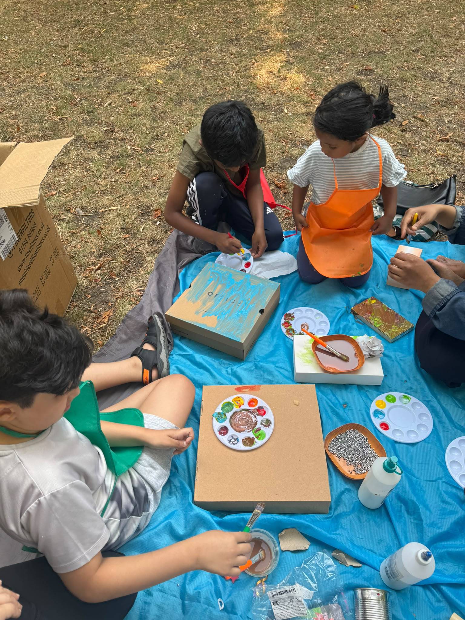Residents at the recycling and upcycling workshop